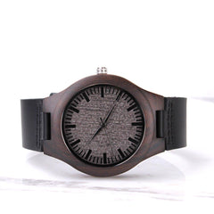 Premium Sandalwood Engraved Watch for Dad – “You're My #1 Superhero”