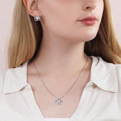 To My Momma Love Knot Necklace & Earring Set – Heartfelt Gift from Child