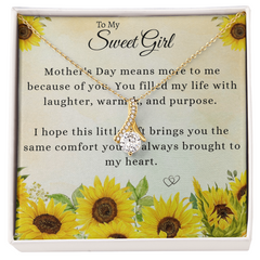 To My Sweet Girl - Alluring Beauty Necklace + Heartfelt Message