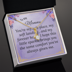 To My Momma Necklace --Alluring Beauty Pendant + Heartfelt Message Card