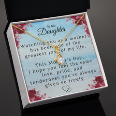 To My Daughter, -Alluring Beauty Pendant Necklace + Heartfelt Message Card