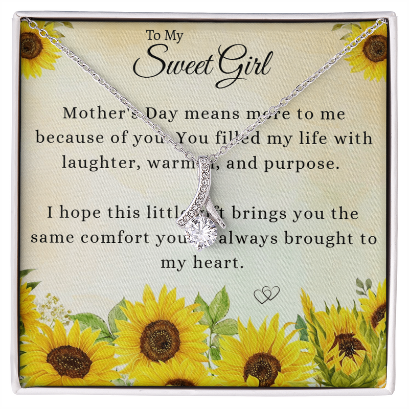 To My Sweet Girl - Alluring Beauty Necklace + Heartfelt Message