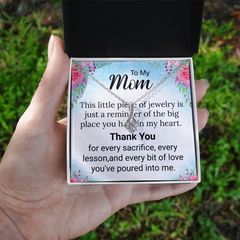 To My Mom Necklace--Alluring Beauty Pendant+ Heartfelt Message Card
