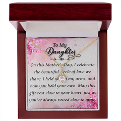 To My Daughter-- Alluring Beauty Pendant + Heartfelt Message Card
