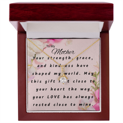 To My Mother Necklace--Alluring Beauty Pendant + Heartfelt Message Card