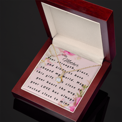 To My Mother Necklace--Alluring Beauty Pendant + Heartfelt Message Card