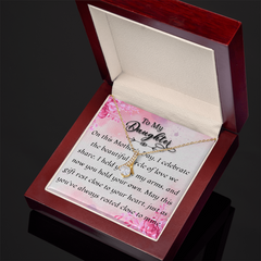 To My Daughter-- Alluring Beauty Pendant + Heartfelt Message Card
