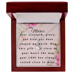 To My Mother Necklace--Alluring Beauty Pendant + Heartfelt Message Card