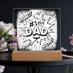 “Bang! Boom! #1 Hero Dad – Comic Art Acrylic Plaque”