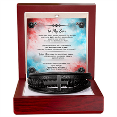 To My Son — Keep Sake Strength Bracelet — I'm Always With You
