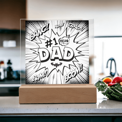 “Bang! Boom! #1 Hero Dad – Comic Art Acrylic Plaque”