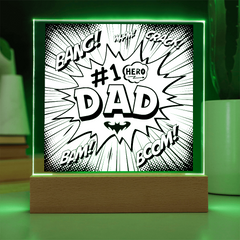 “Bang! Boom! #1 Hero Dad – Comic Art Acrylic Plaque”