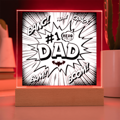 “Bang! Boom! #1 Hero Dad – Comic Art Acrylic Plaque”